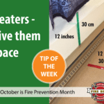 give heaters space to prevent a fire