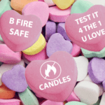 Fire safety messages on conversation hearts