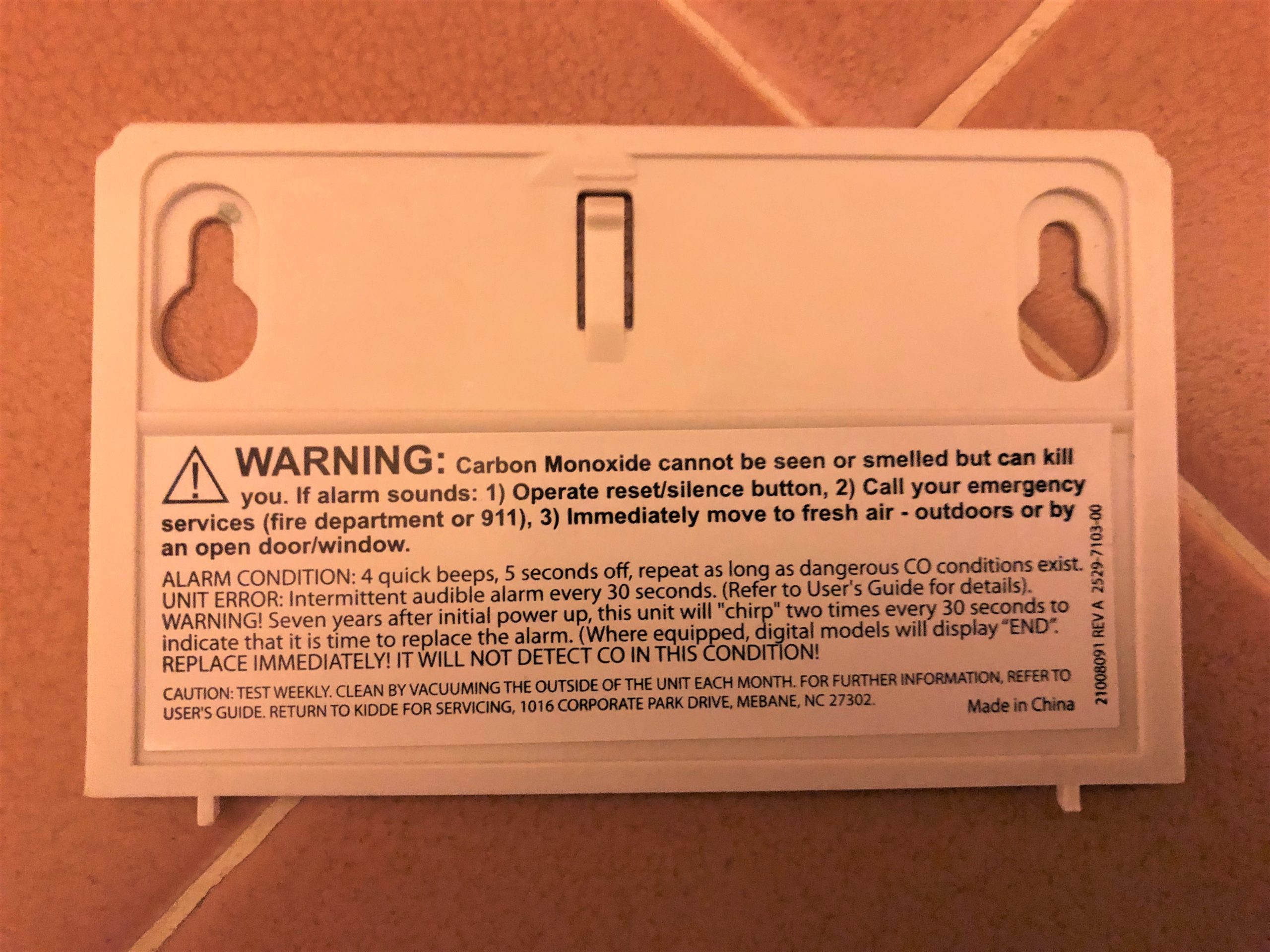 If your CO alarm chirps every 30 seconds, it's not an emergency but you