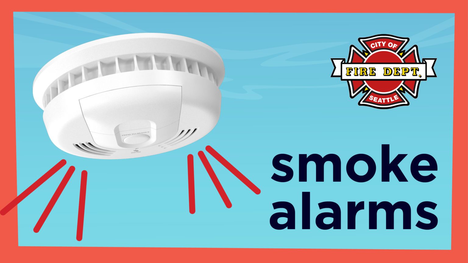 Smoke Alarms in the Home. Alarm goes off.