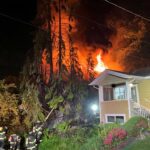 Firefighters battle a 2-alarm residential fire in Wallingford.