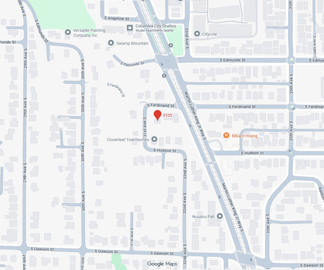 Map of 3105 South Ferdinand Street in Seattle, WA