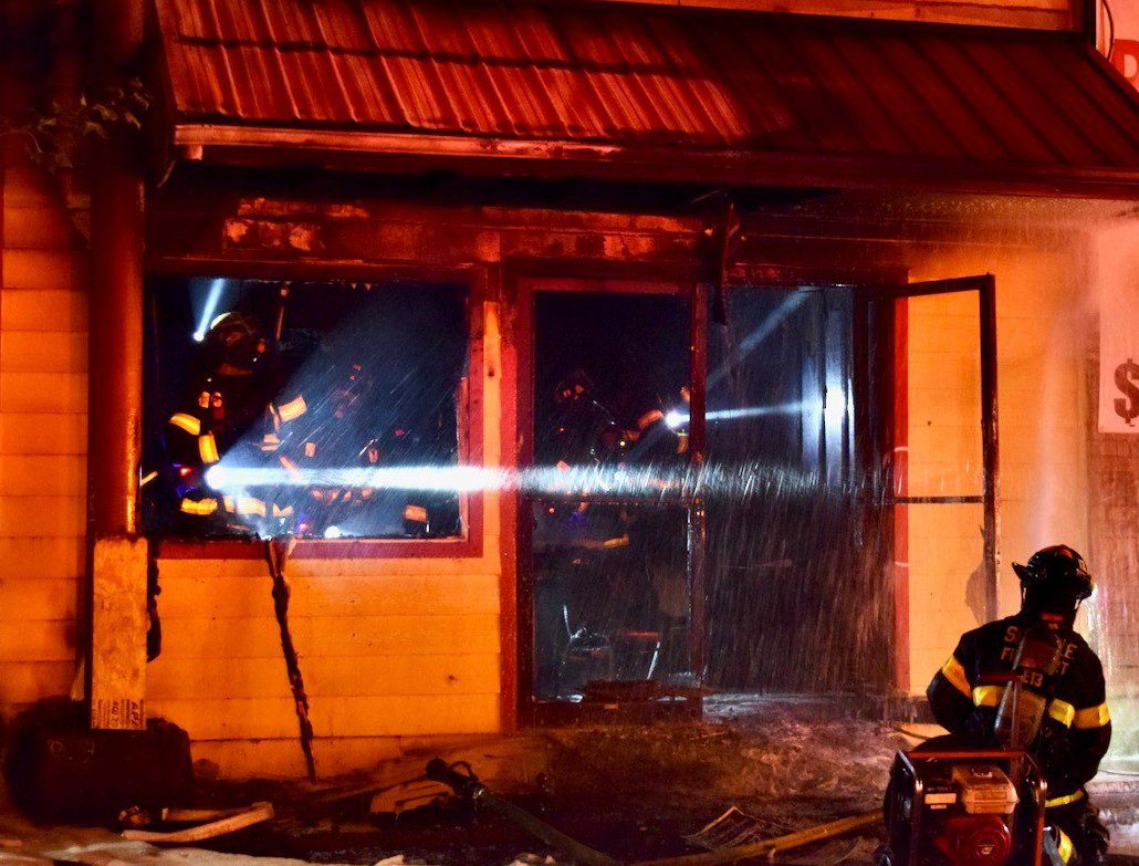 Firefighters battle early morning commercial structure fire in the Georgetown neighborhood