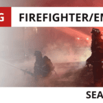 Graphic that says now hiring firefighter/EMTs with the website seattlefirejobs.com